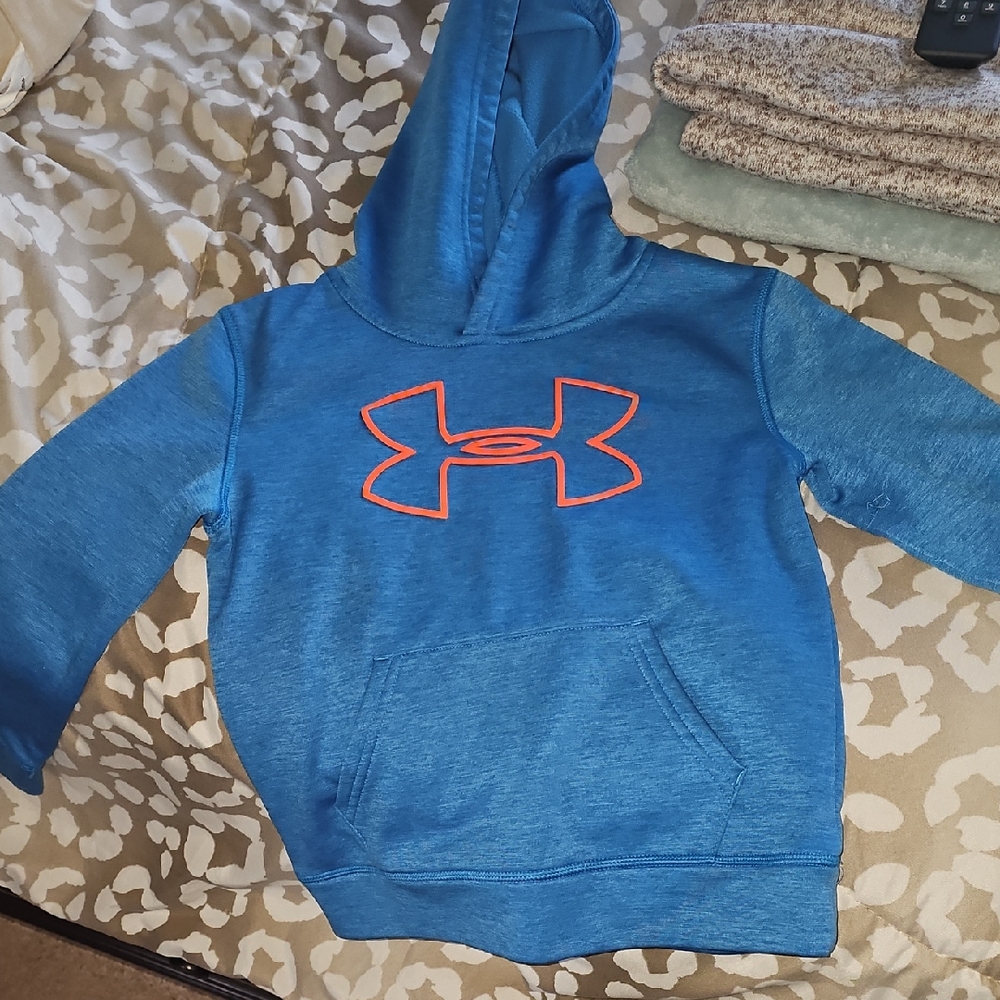 Under Armour Blue and Orange Hoodie Sweatshirt